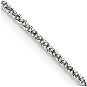 1.5mm Sterling Silver, Round Solid Spiga Chain Necklace, 18 Inch